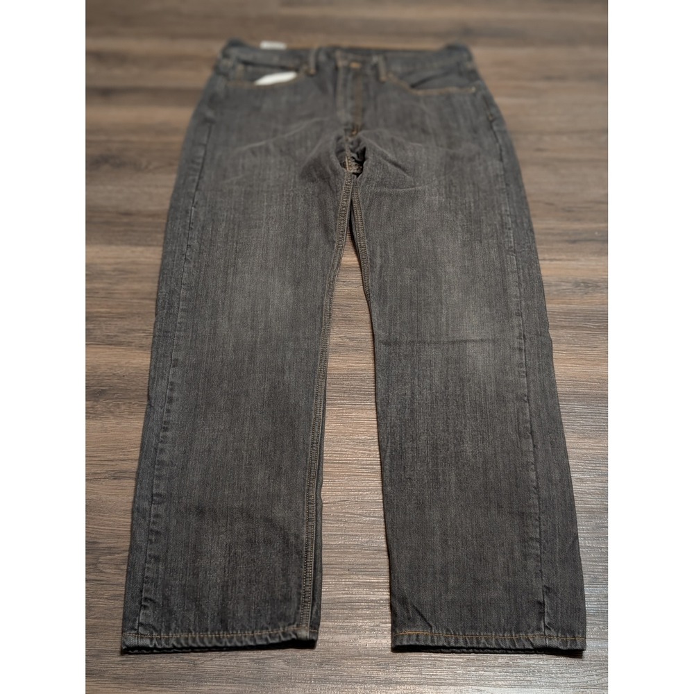 Levis 505 Regular Fit Flannel‎ Lined Gray Denim Jeans Mens 36x32 Straight Leg